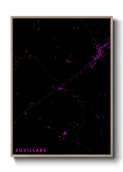 Une affiche de carte sur Auvillars