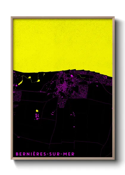Une affiche de carte sur Bernières-sur-Mer