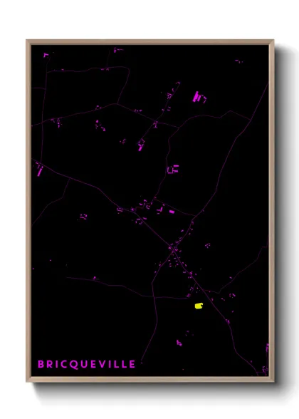 Une affiche de carte sur Bricqueville