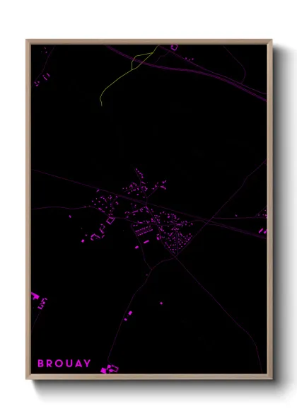 Une affiche de carte sur Brouay