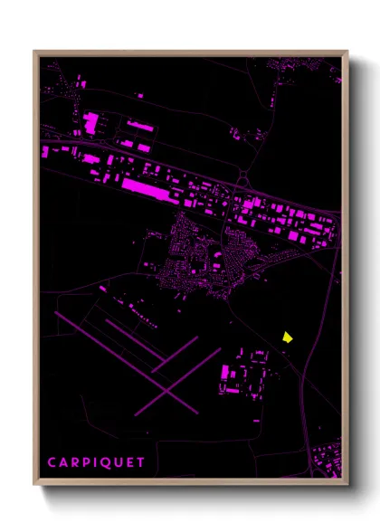 Une affiche de carte sur Carpiquet