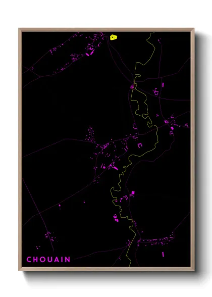 Une affiche de carte sur Chouain