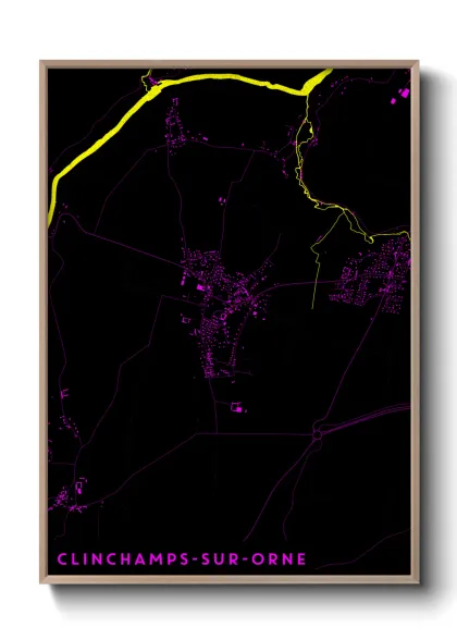 Une affiche de carte sur Clinchamps-sur-Orne