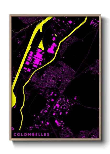 Une affiche de carte sur Colombelles