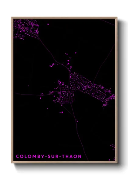 Une affiche de carte sur Colomby-sur-Thaon