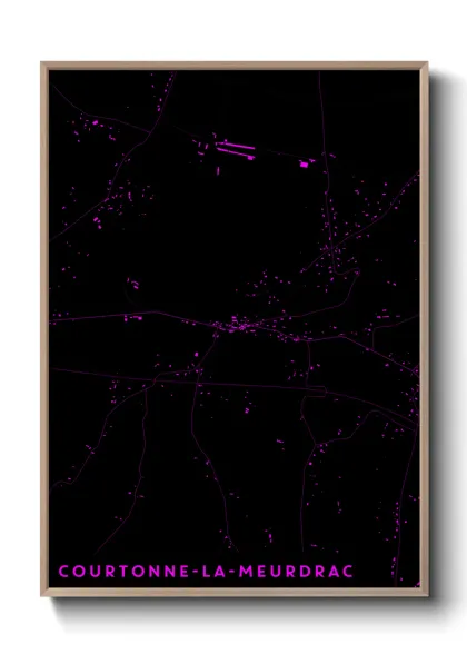 Une affiche de carte sur Courtonne-la-Meurdrac