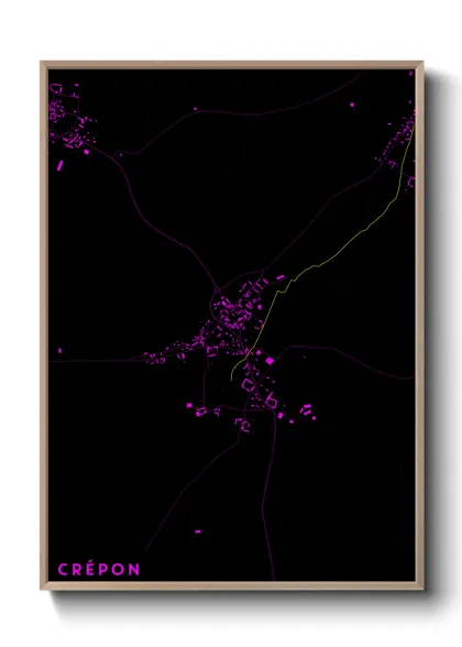 Une affiche de carte sur Crépon