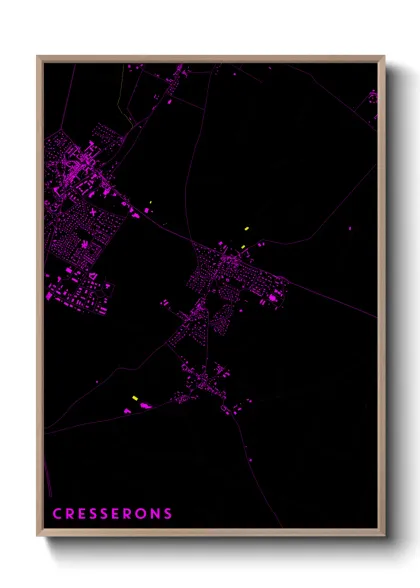 Une affiche de carte sur Cresserons