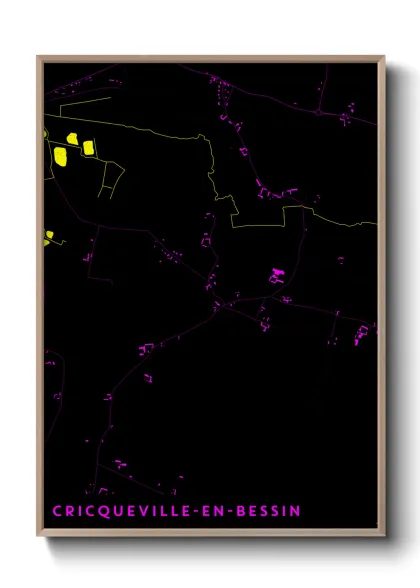Une affiche de carte sur Cricqueville-en-Bessin