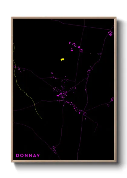 Une affiche de carte sur Donnay