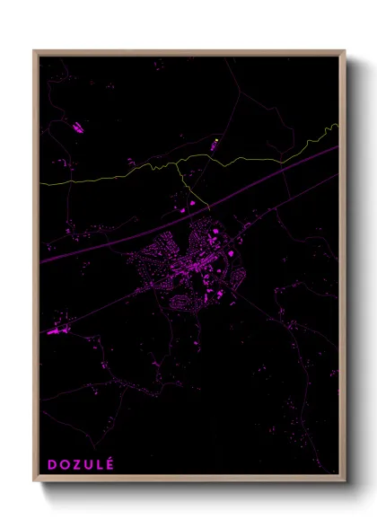 Une affiche de carte sur Dozulé