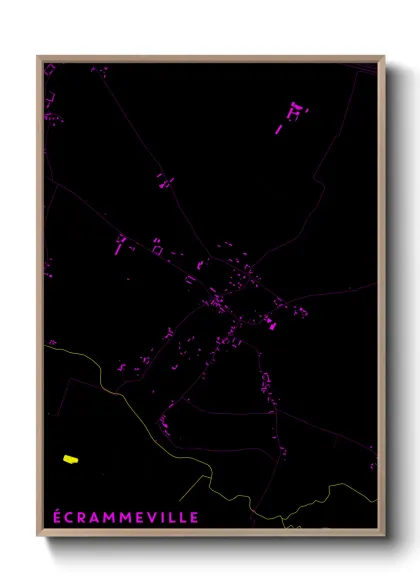 Une affiche de carte sur Écrammeville