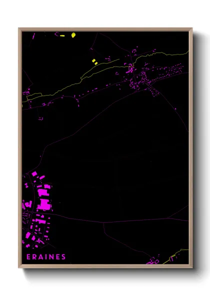 Une affiche de carte sur Eraines