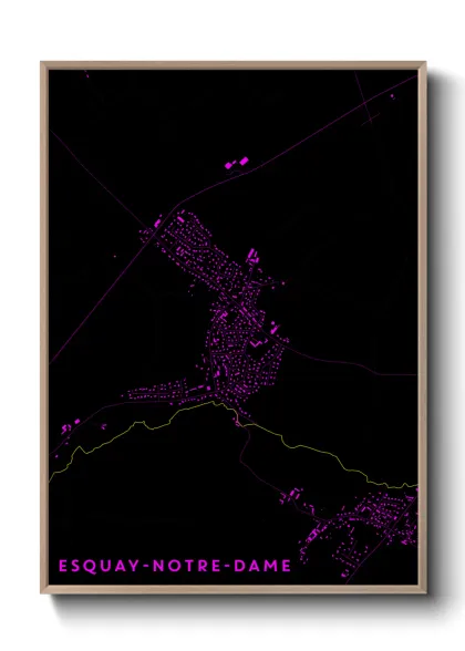 Une affiche de carte sur Esquay-Notre-Dame