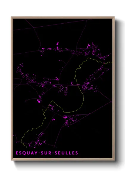 Une affiche de carte sur Esquay-sur-Seulles