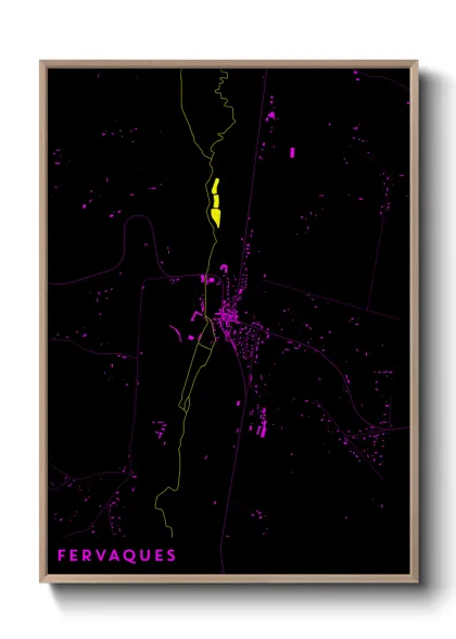 Une affiche de carte sur Fervaques