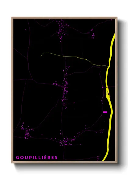 Une affiche de carte sur Goupillières