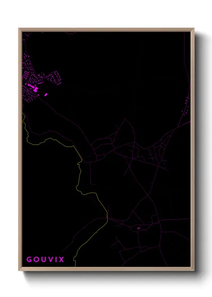 Une affiche de carte sur Gouvix