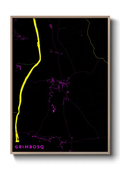 Une affiche de carte sur Grimbosq