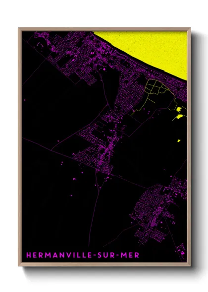 Une affiche de carte sur Hermanville-sur-Mer