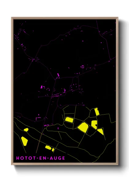Une affiche de carte sur Hotot-en-Auge