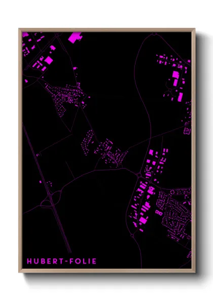 Une affiche de carte sur Hubert-Folie