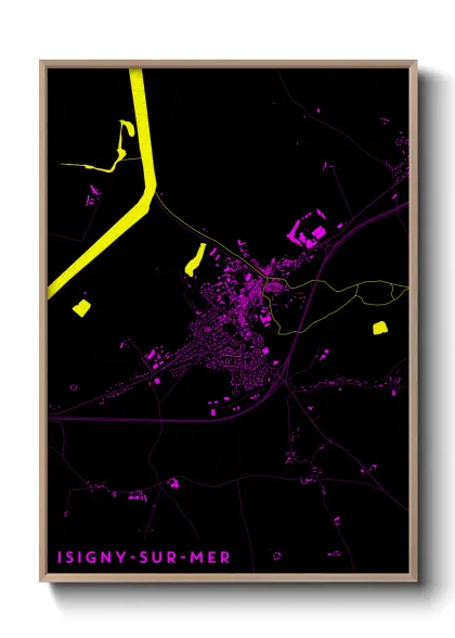 Une affiche de carte sur Isigny-sur-Mer