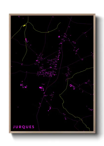 Une affiche de carte sur Jurques