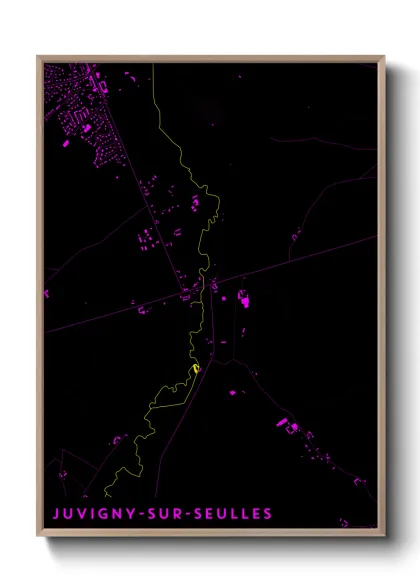 Une affiche de carte sur Juvigny-sur-Seulles