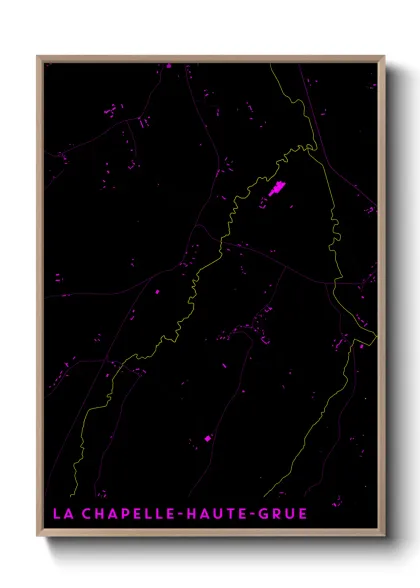 Une affiche de carte sur La Chapelle-Haute-Grue