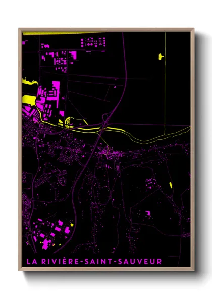 Une affiche de carte sur La Rivière-Saint-Sauveur