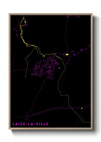 Une affiche de carte sur Laize-la-Ville