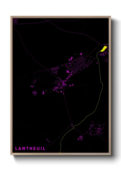 Une affiche de carte sur Lantheuil