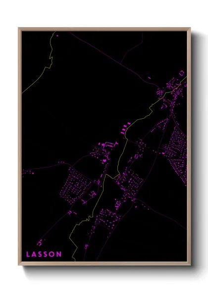 Une affiche de carte sur Lasson