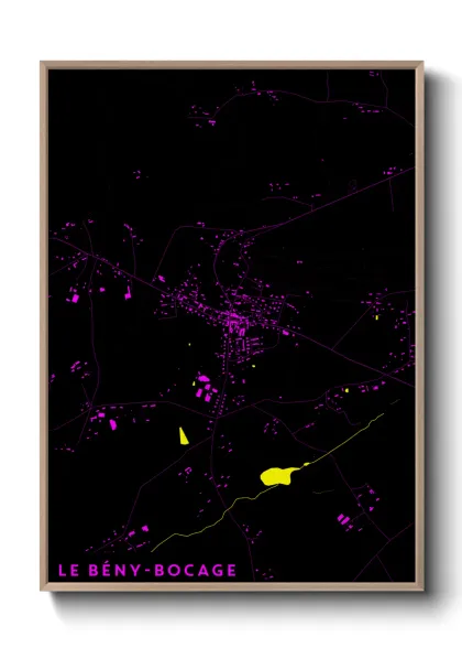 Une affiche de carte sur Le Bény-Bocage