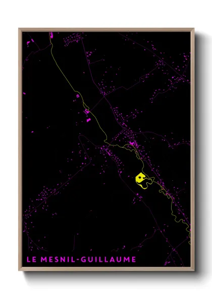 Une affiche de carte sur Le Mesnil-Guillaume