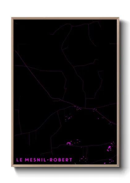 Une affiche de carte sur Le Mesnil-Robert