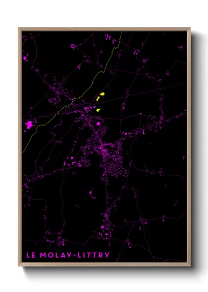 Une affiche de carte sur Le Molay-Littry