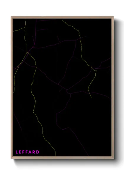 Une affiche de carte sur Leffard