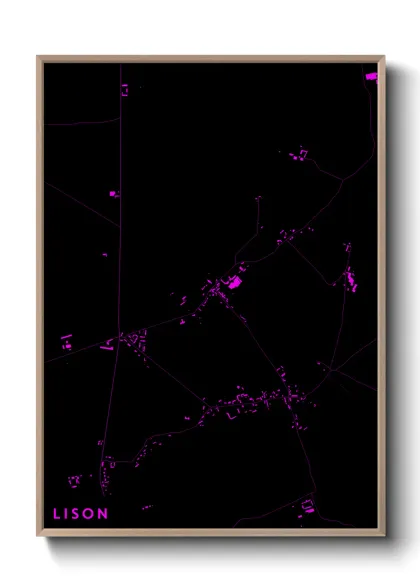 Une affiche de carte sur Lison