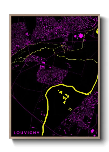 Une affiche de carte sur Louvigny