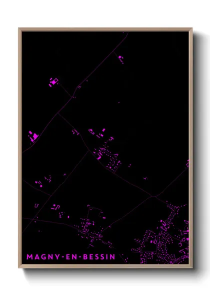 Une affiche de carte sur Magny-en-Bessin