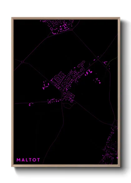 Une affiche de carte sur Maltot