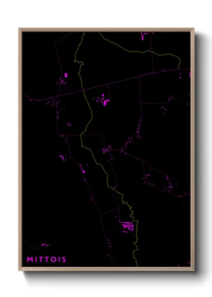 Une affiche de carte sur Mittois