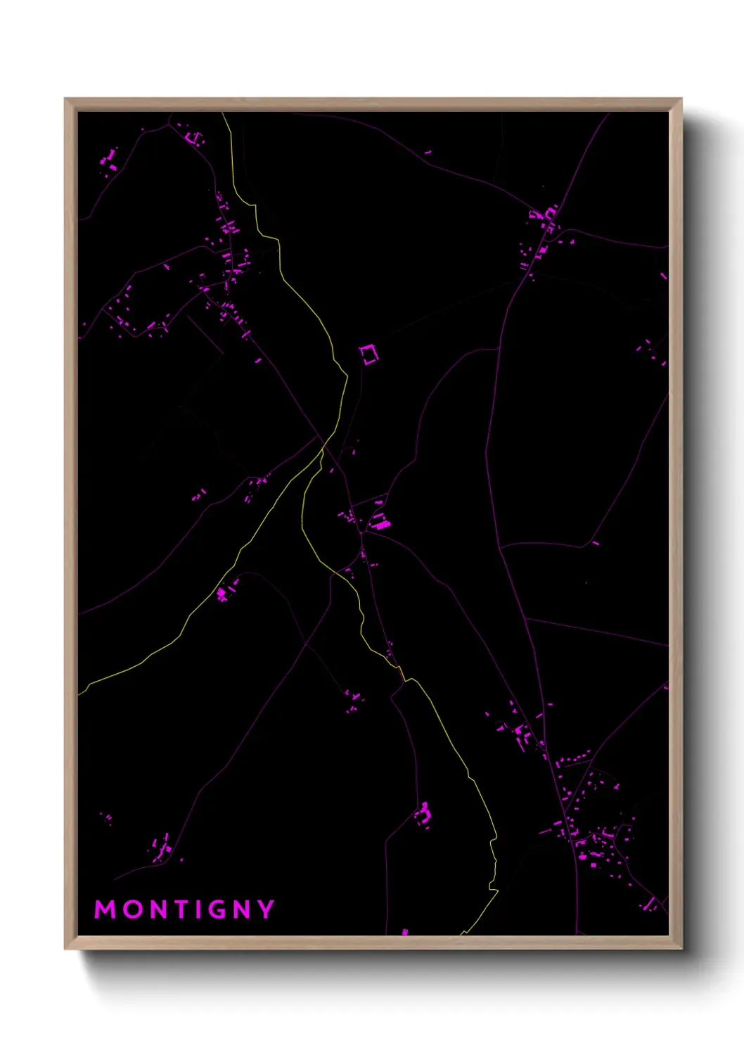 Un poster carte Montigny