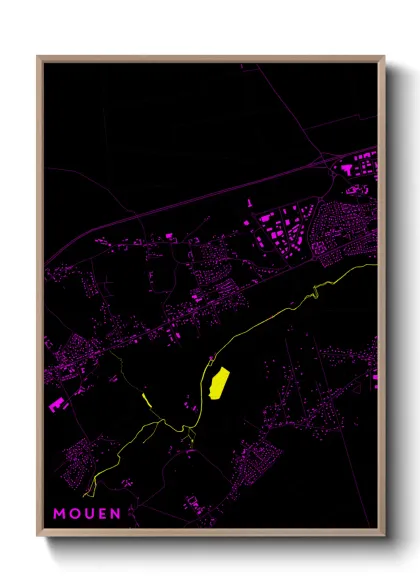 Une affiche de carte sur Mouen