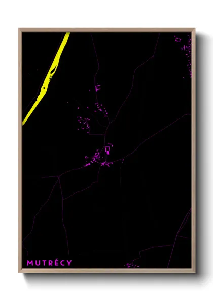 Une affiche de carte sur Mutrécy