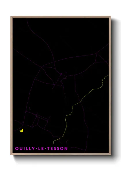 Une affiche de carte sur Ouilly-le-Tesson