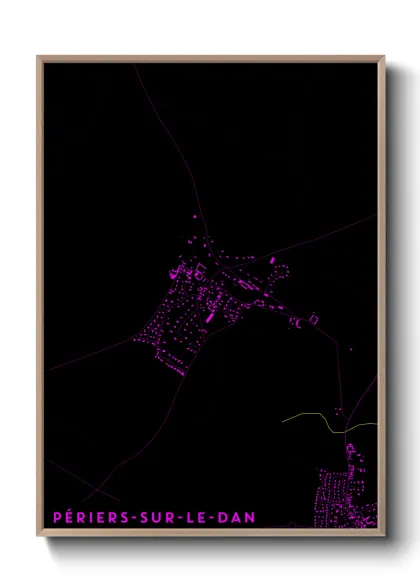 Une affiche de carte sur Périers-sur-le-Dan
