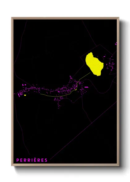 Une affiche de carte sur Perrières